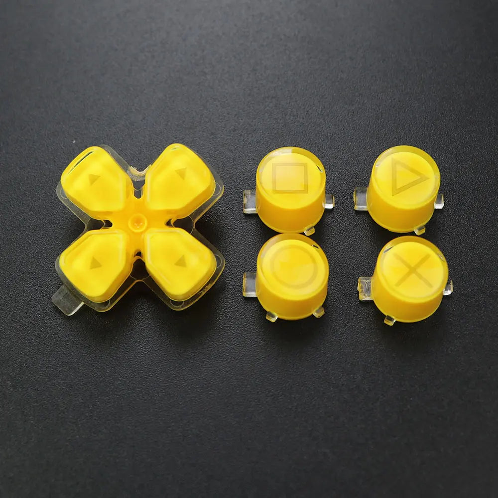 1Set For PS5 V1 V2 V3 Controller Gamepad Crystal Button A B X Y D Pad Cross Direction Function Key Replacement