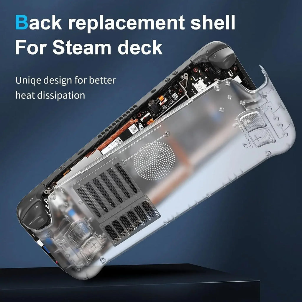 Transparent Back Shell Case Compatible with Steam Deck Clear