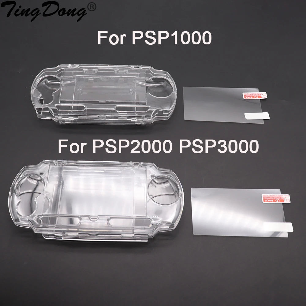 1set For PSP1000 2000 3000 Transparent Cover Case Snap-in Cr