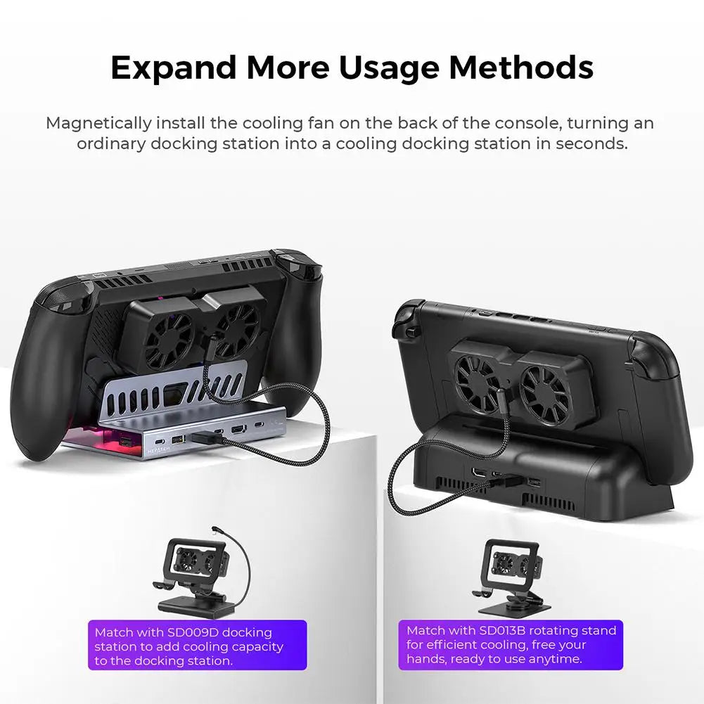 Dual Fan Magnetic Cooling Back Clip 3 Speed Adjustable Radia