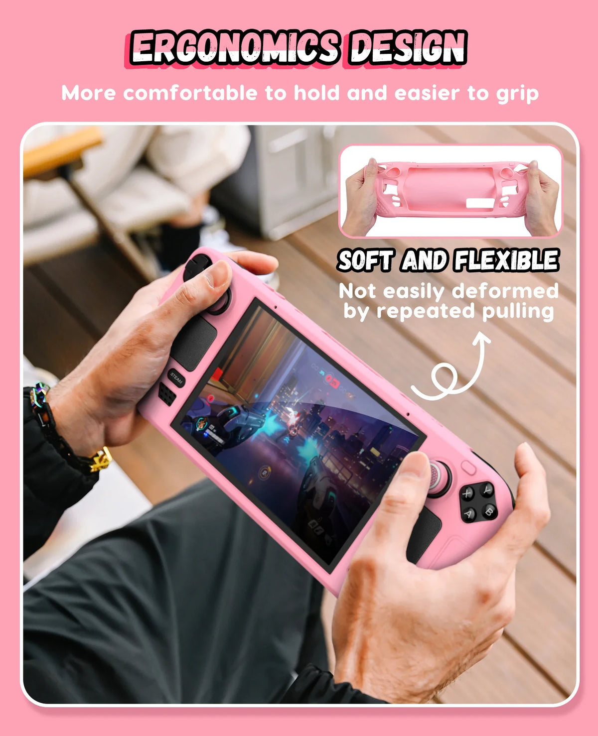 For Steam Deck OLED Game Handheld Protective Case Anti Slip 