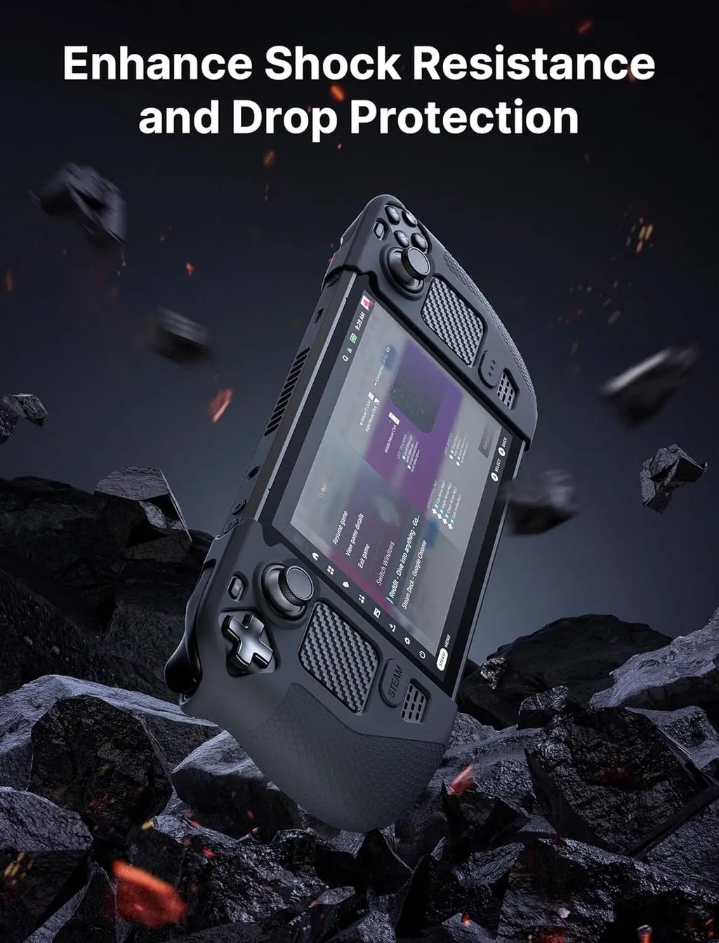 Silicone Grip Protection Case Compatible with Steam Deck Ste