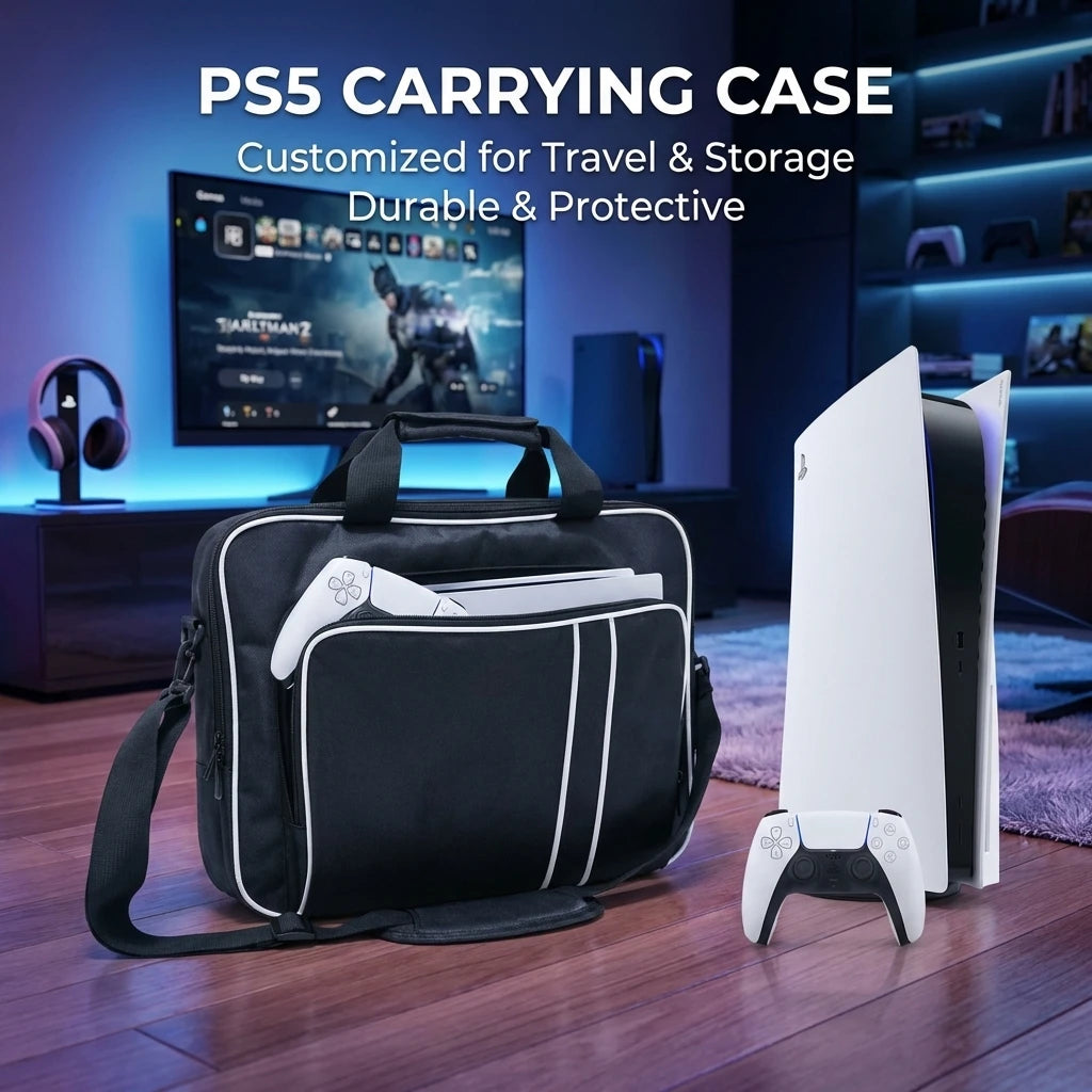 PS5 Travel Case Protective Bag for PS5 Console Disc/Digital 