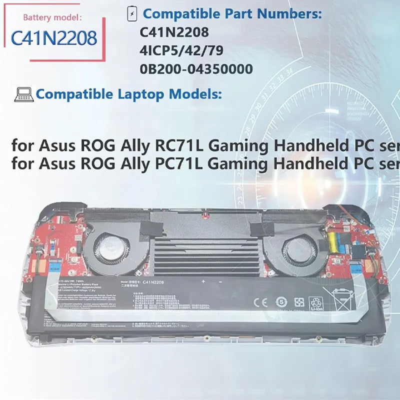 C41N2208 New Battery Compatible with ASUS ROG Ally PC71L RC7