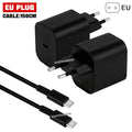 EU/US Plug AC Adapter Fast Charger For NS Switch 2 Game Console 60W Charging TypeC USB Power Supply Wall Charger Cable Accessory
