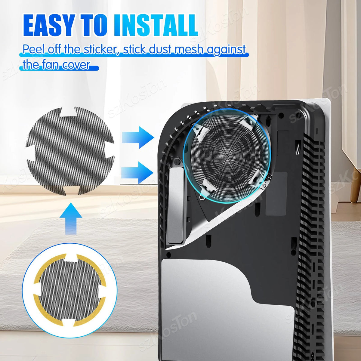 Cooling Fan Vents Dust Filter Dustproof Kits for PS5 Slim PS