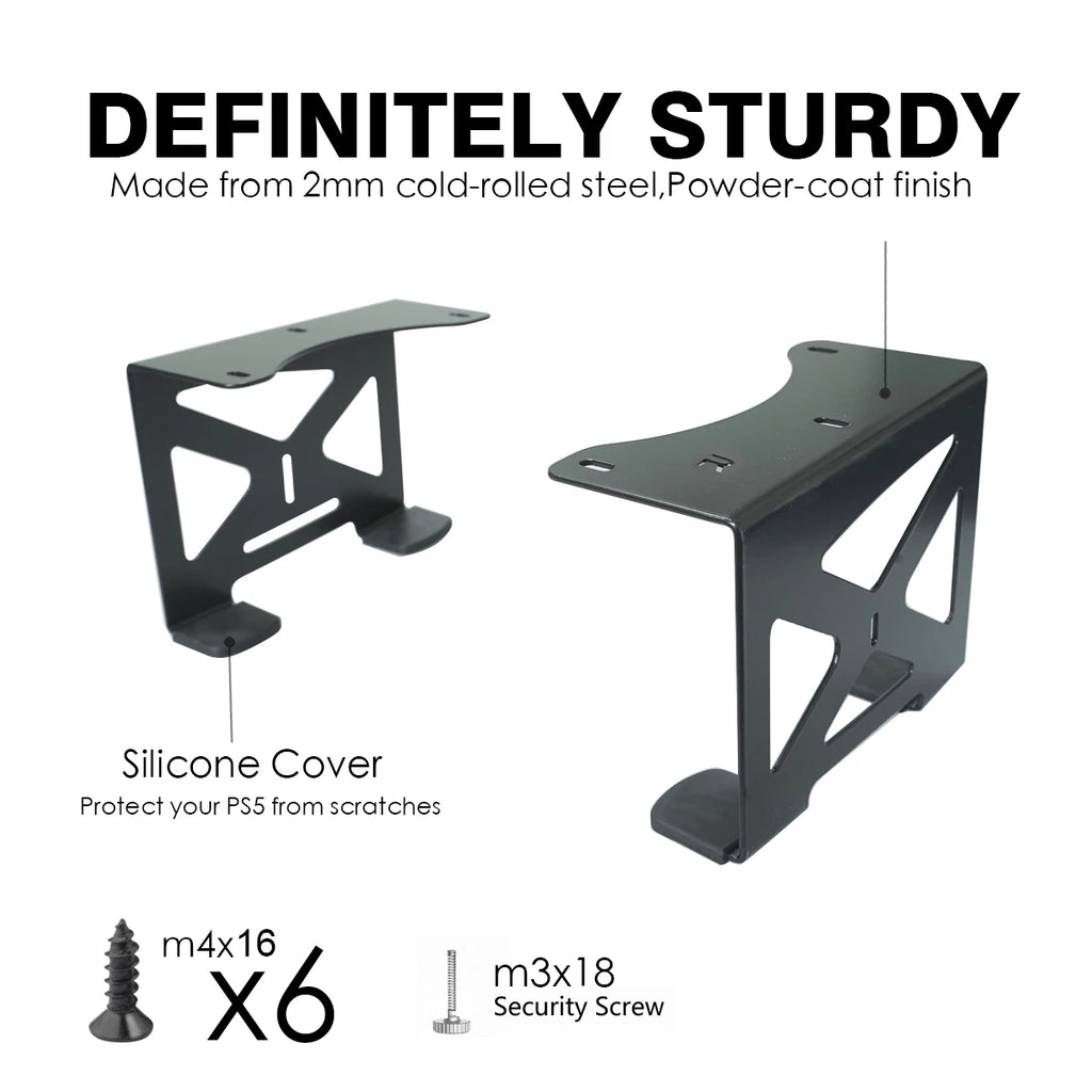Monzlteck Under Desk Holder for PS5/PS5 Slim Stealth Mount C