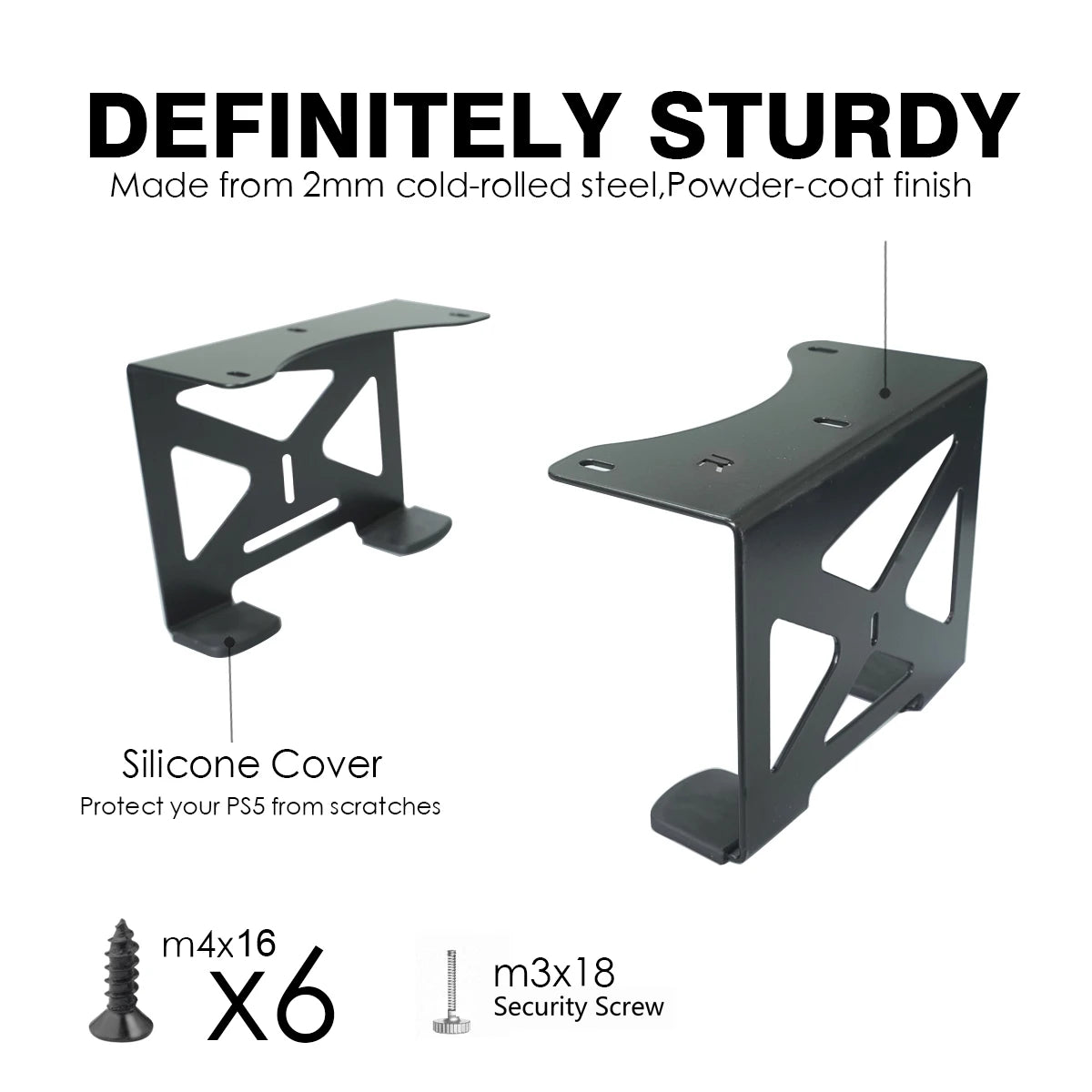 Monzlteck Under Desk Holder for PS5/PS5 Slim Stealth Mount C
