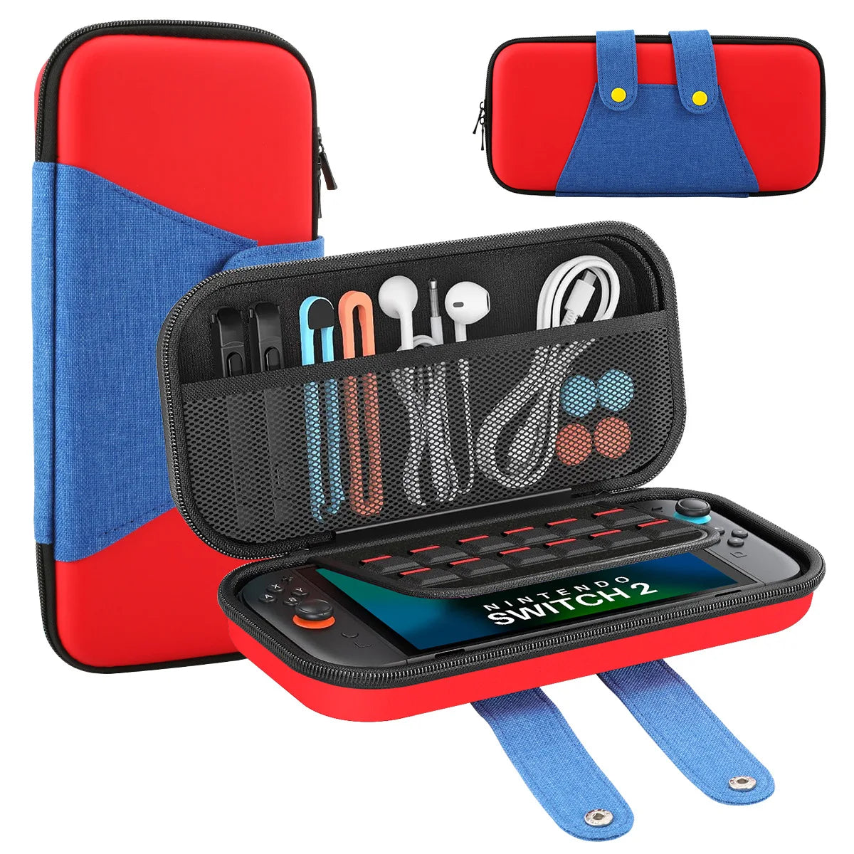 Cute Hard Shell Carrying Case for Switch 2 Portable Travel Storage Pouch for NS2 2025 Console with 12 Game Card Slots Xmas Gift