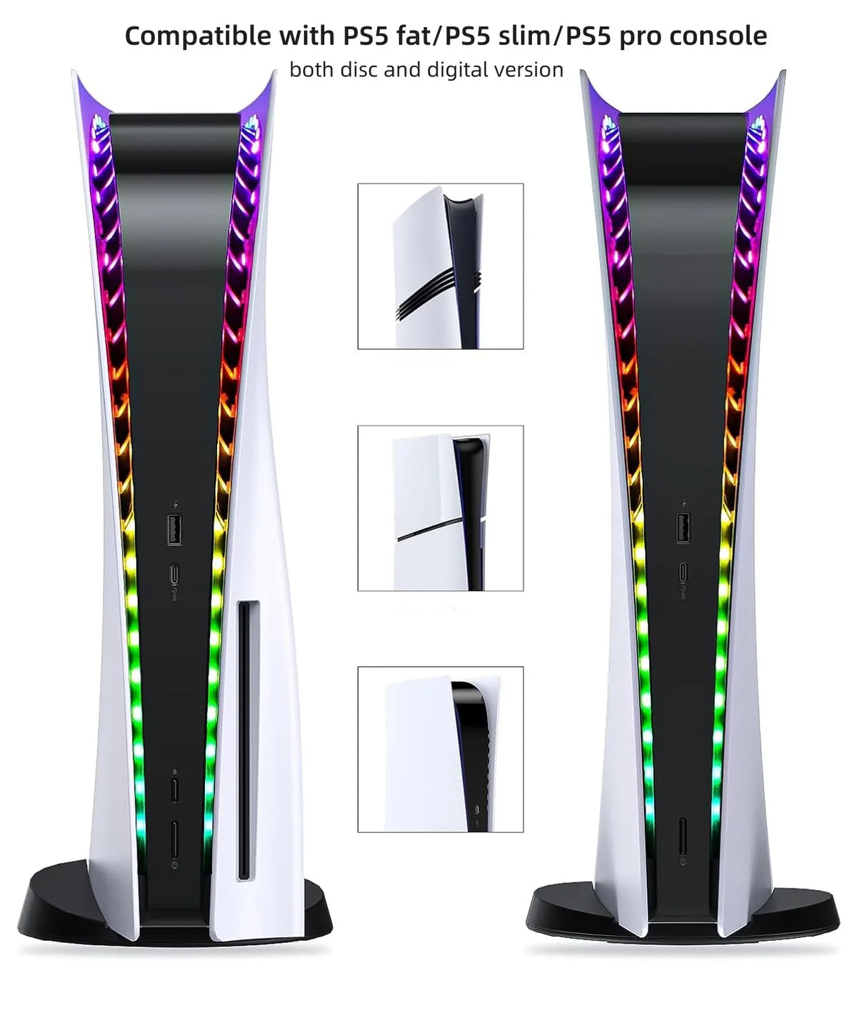LED Light Strips For PS5 Slim PS5 Pro Console RGB Game atmos