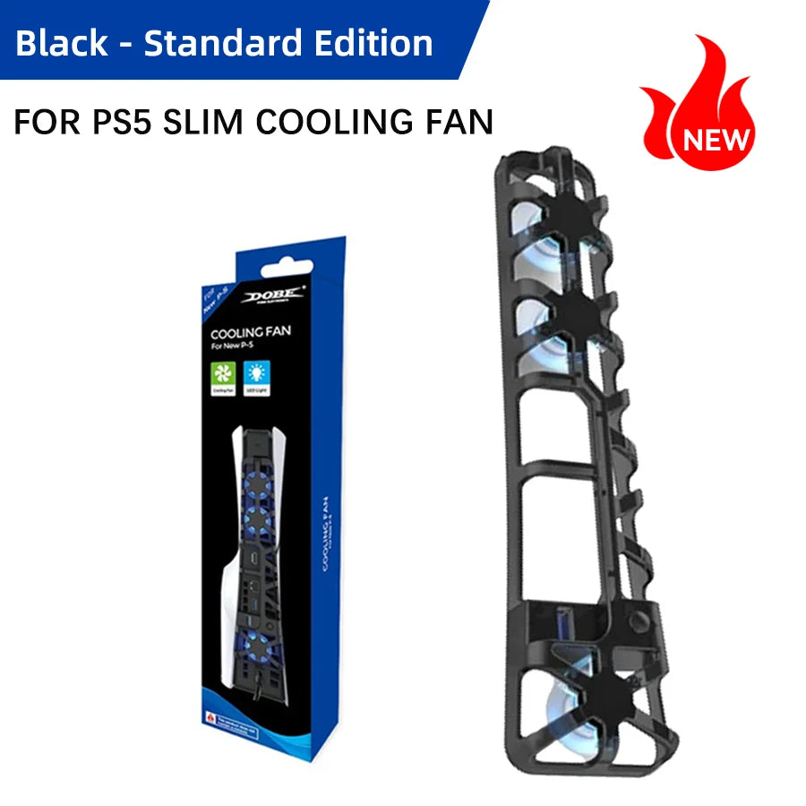Cooling fan for PS5 Slim disc drive/digital console (with USB 3.0 interface) compatible with PS5 Slim dedicated cooling system.