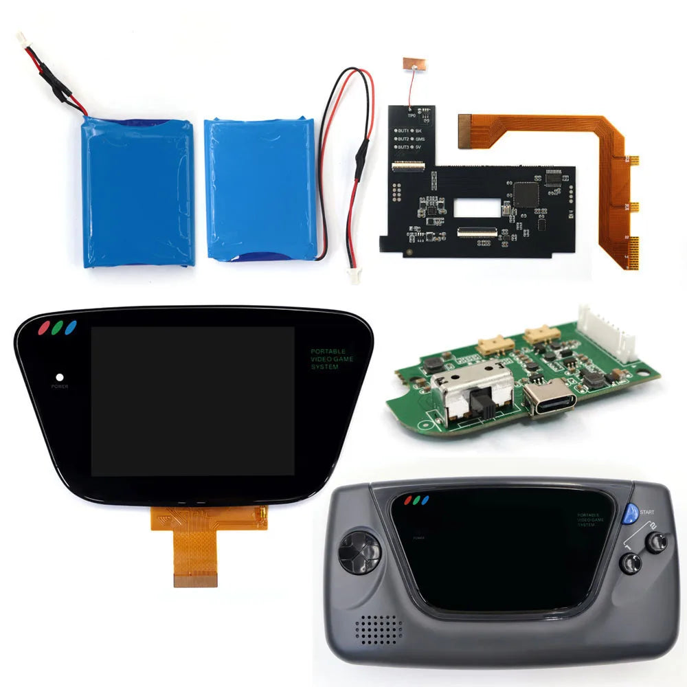 Rechargeable Dual Battery Laminated 3.5 640x480 HD Backlight Retro Pixel IPS LCD Kit for SEGA Game Gear and SEGA GG Console