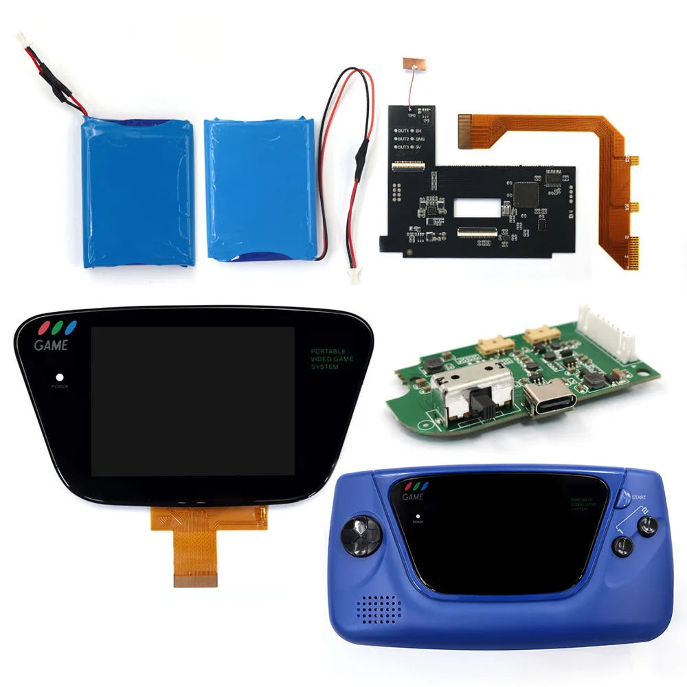 Rechargeable Dual Battery Laminated 3.5 640x480 HD Backlight Retro Pixel IPS LCD Kit for SEGA Game Gear and SEGA GG Console