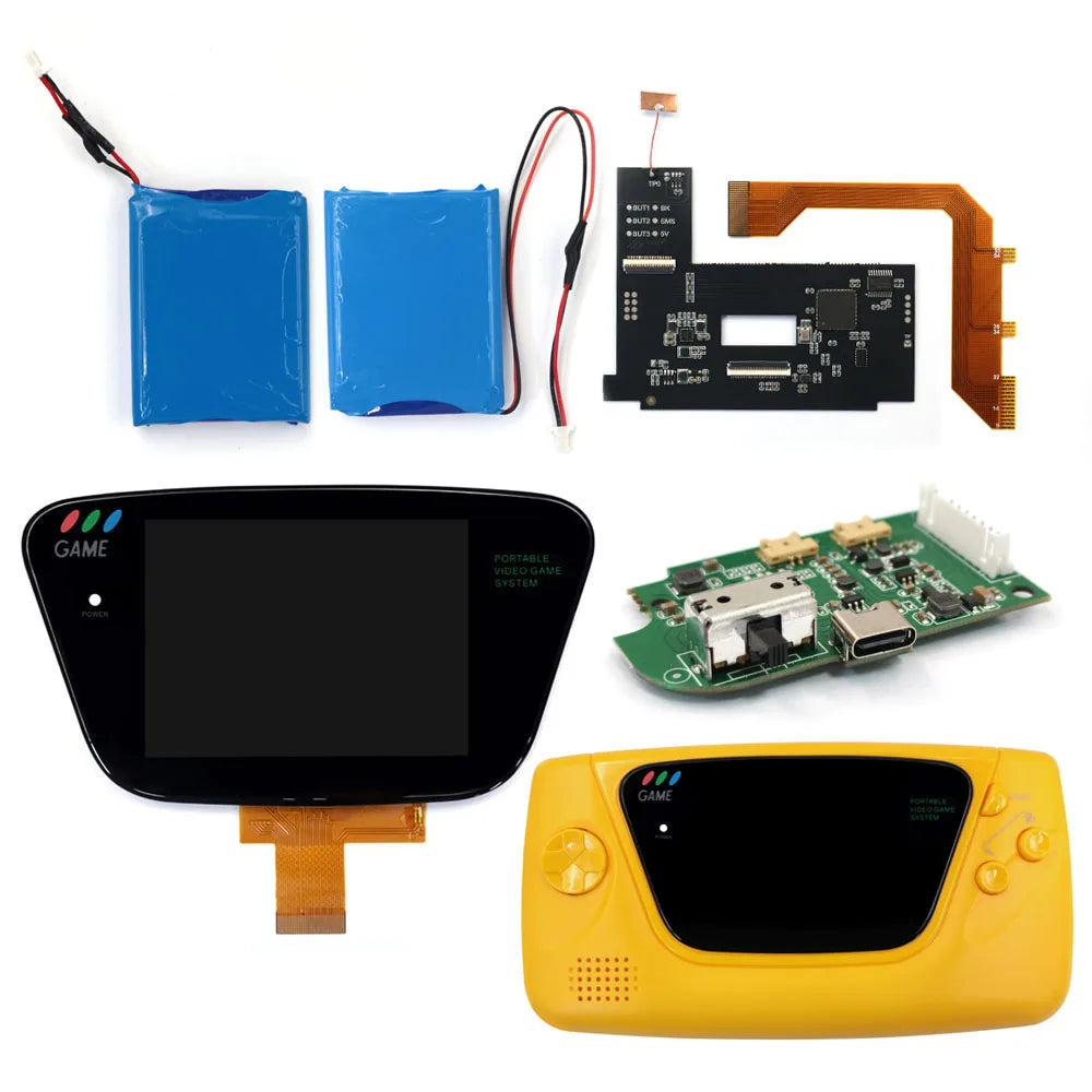 Rechargeable Dual Battery Laminated 3.5 640x480 HD Backlight Retro Pixel IPS LCD Kit for SEGA Game Gear and SEGA GG Console