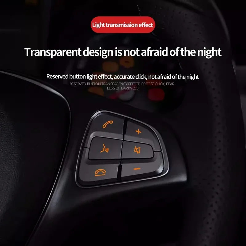 Car steering wheel button decorative protection sticker For 