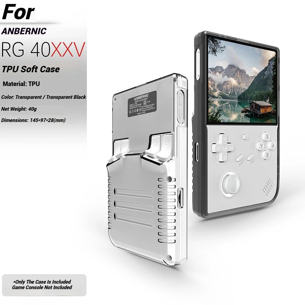 For ANBERNIC RG40XXV Game Console Transparent TPU Protective