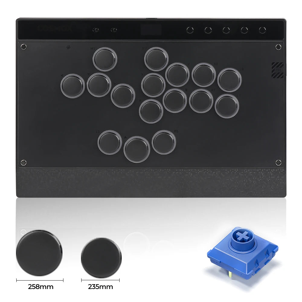 Haute42 Magnetic Hitbox Leverless Controller Button Rim Arcade Controller For PC/PS4/PS5/Switch Stickless Arcade Stick Hitbox