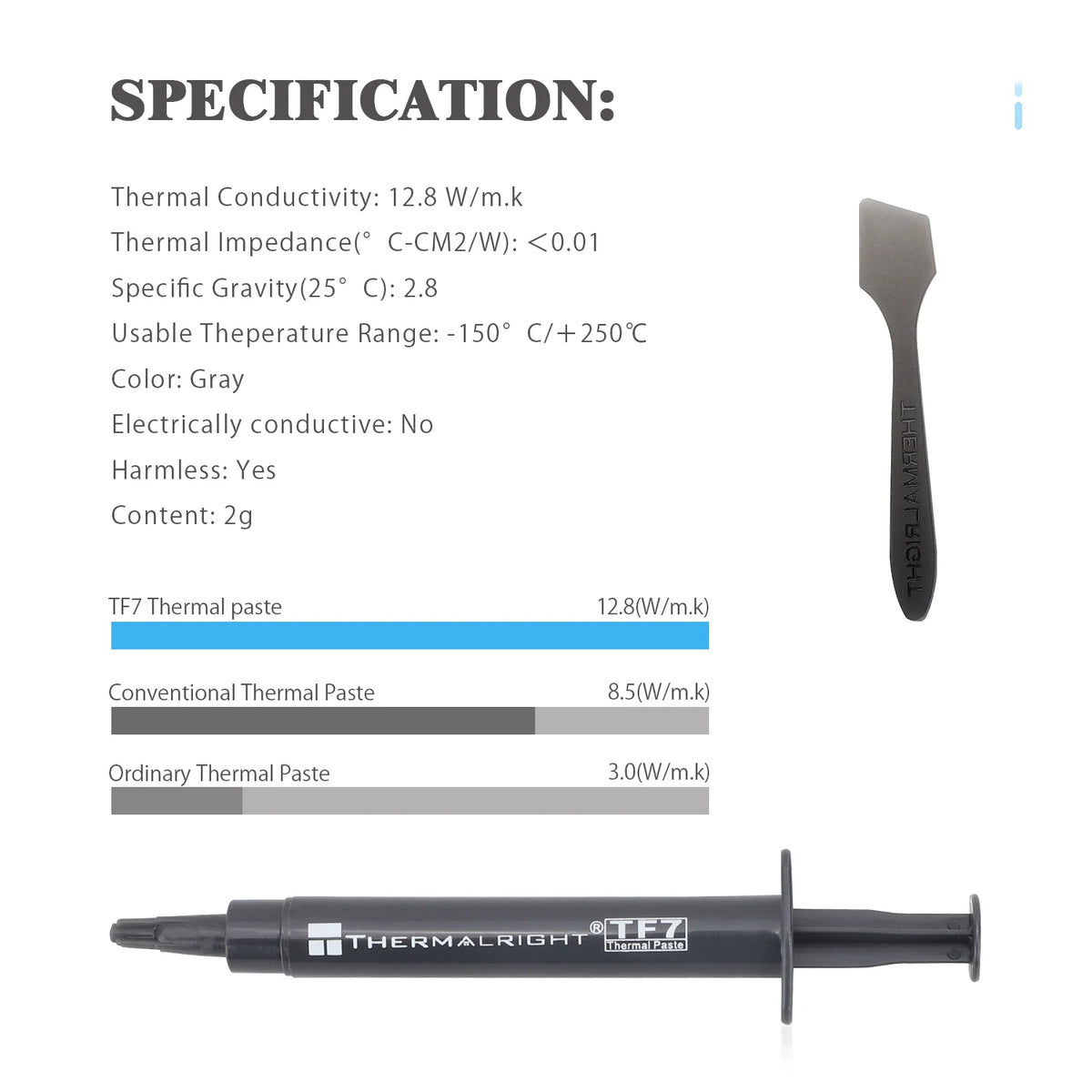 Thermalright Thermal Paste TF7 2g/4g/8g 12.8 W/mk Ultra-Perf