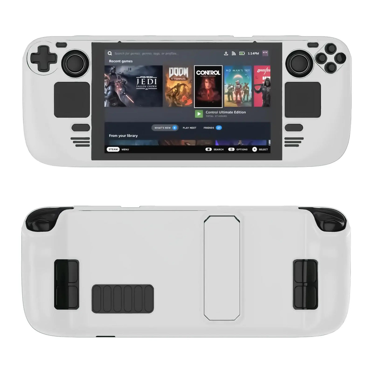 For Steam Deck LCD (2022) Steam Deck OLED (2023) Case with Kickstand Designed for Steam Deck Cases TPU and PC Protective Sle