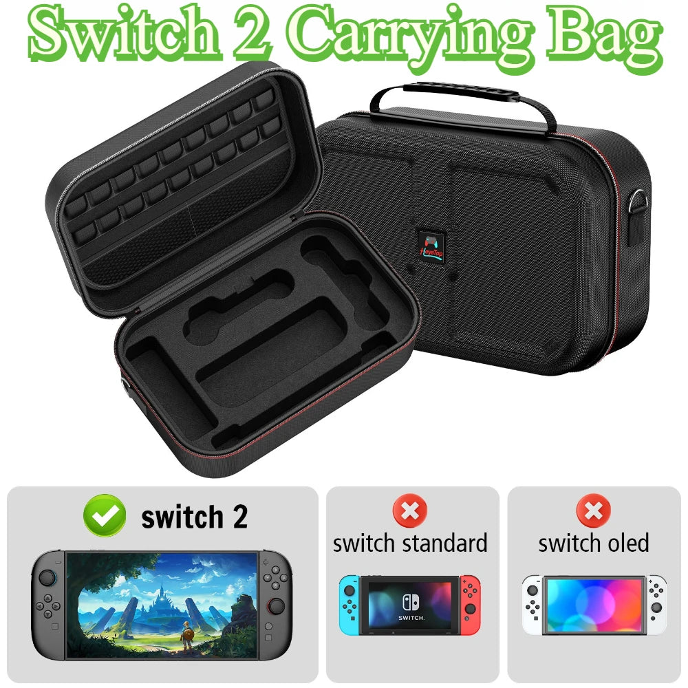 1pc Switch 2 Carry Case Portable Handheld Single Bag Travel 