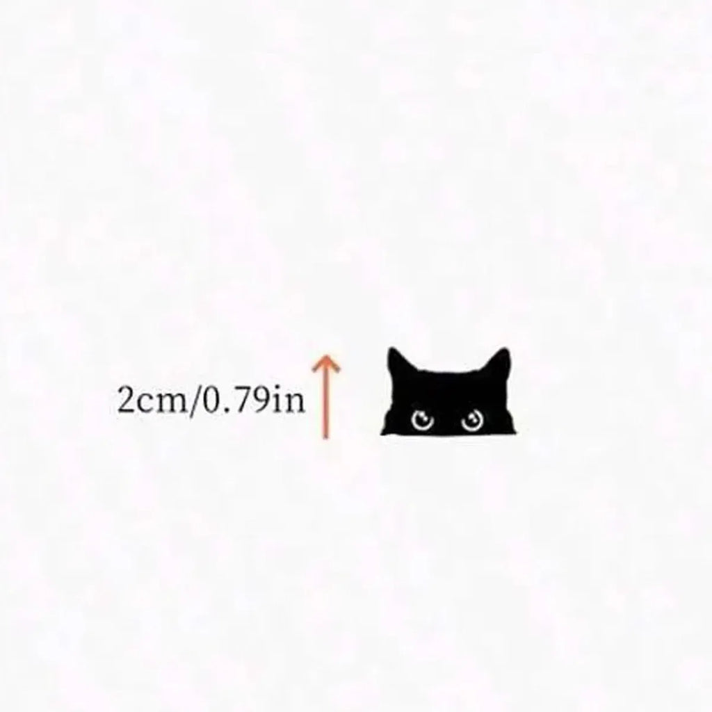 Cat Peeker Decal Car Decal Black Cat Peeker Sticker Blank Bu