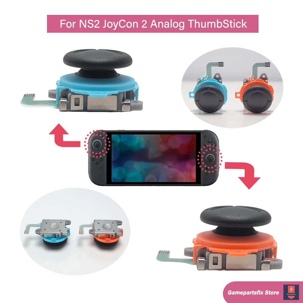 1/2pcs Blue Orange Thumbstick for Nintendo Switch 2 JoyCon 2
