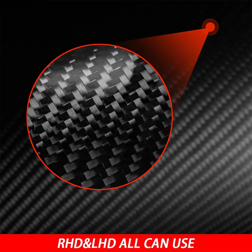 For Opel Astra H MK5 2004-2010 Carbon Fiber Steering Wheel Button Chin Panel Cover Car Accessories Interior Decoration Sticker