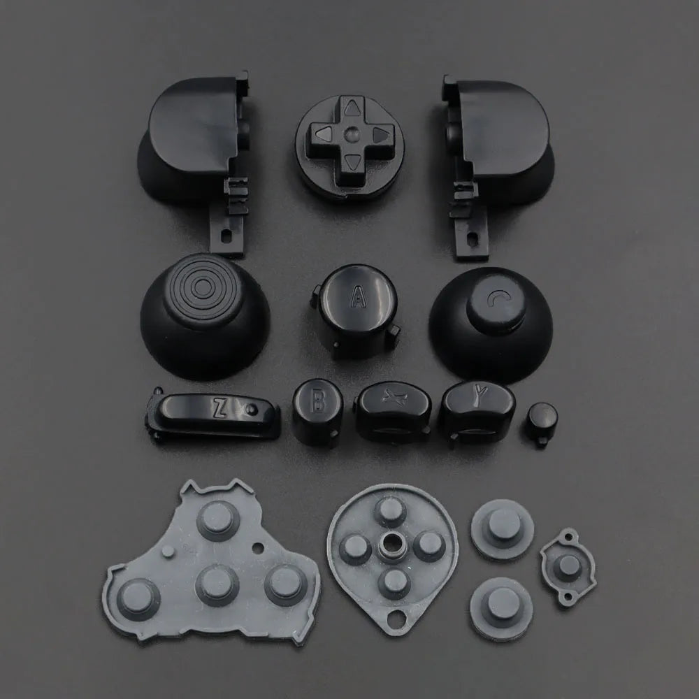 1Set Button For GameCube NGC Gamepad Power ON OFF Key A B X Y L R D Pads Mod Kit Silicone Pads Rubber Conductive Button