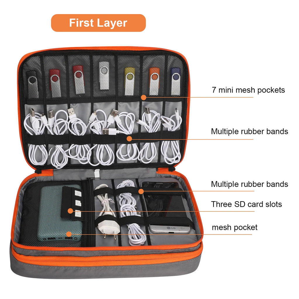 Portable Electronic Accessories Travel case Cable Organizer 