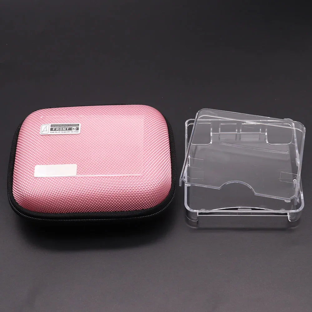 For GBA SP Game Console Carrying Pouch Bag Box Case Pouch Bag & screen protector film Clear Protective Cover Case Shell Housing