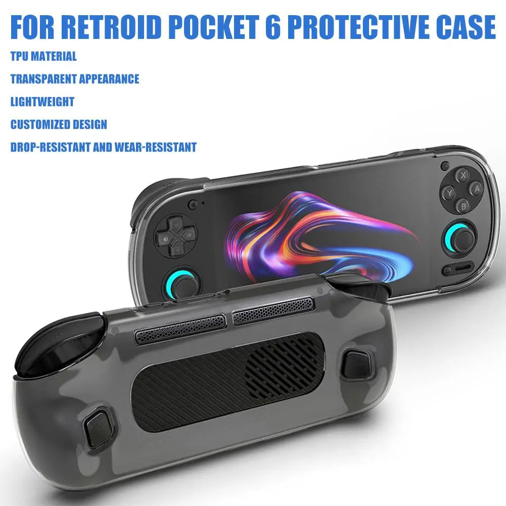 For Retroid Pocket 6 TPU Protective Case Grip Handle Stand C