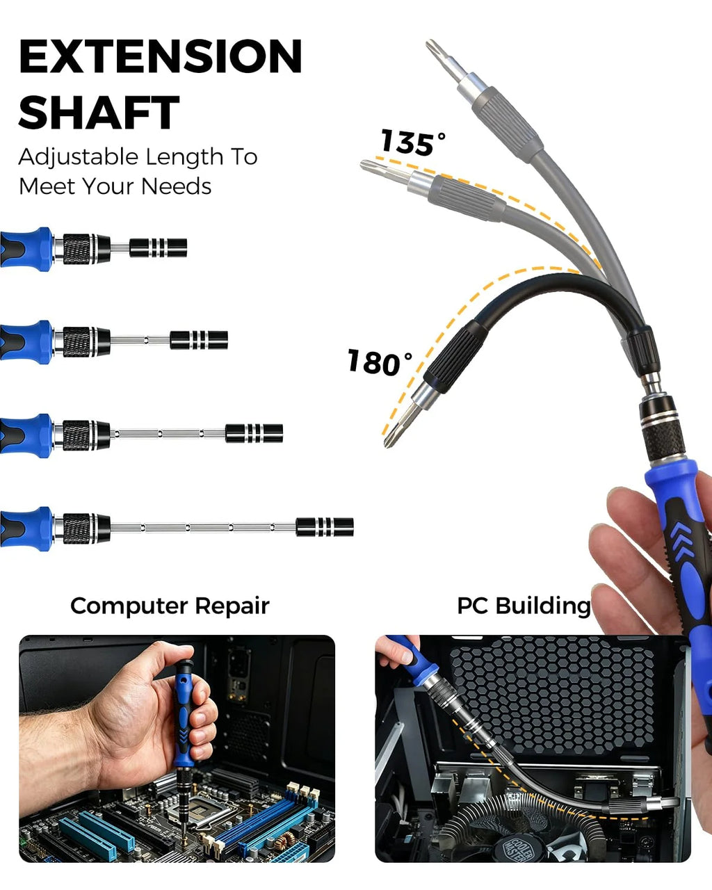 Galacok 140 in 1 Computer Tool Kit for Repair Assembly Preci