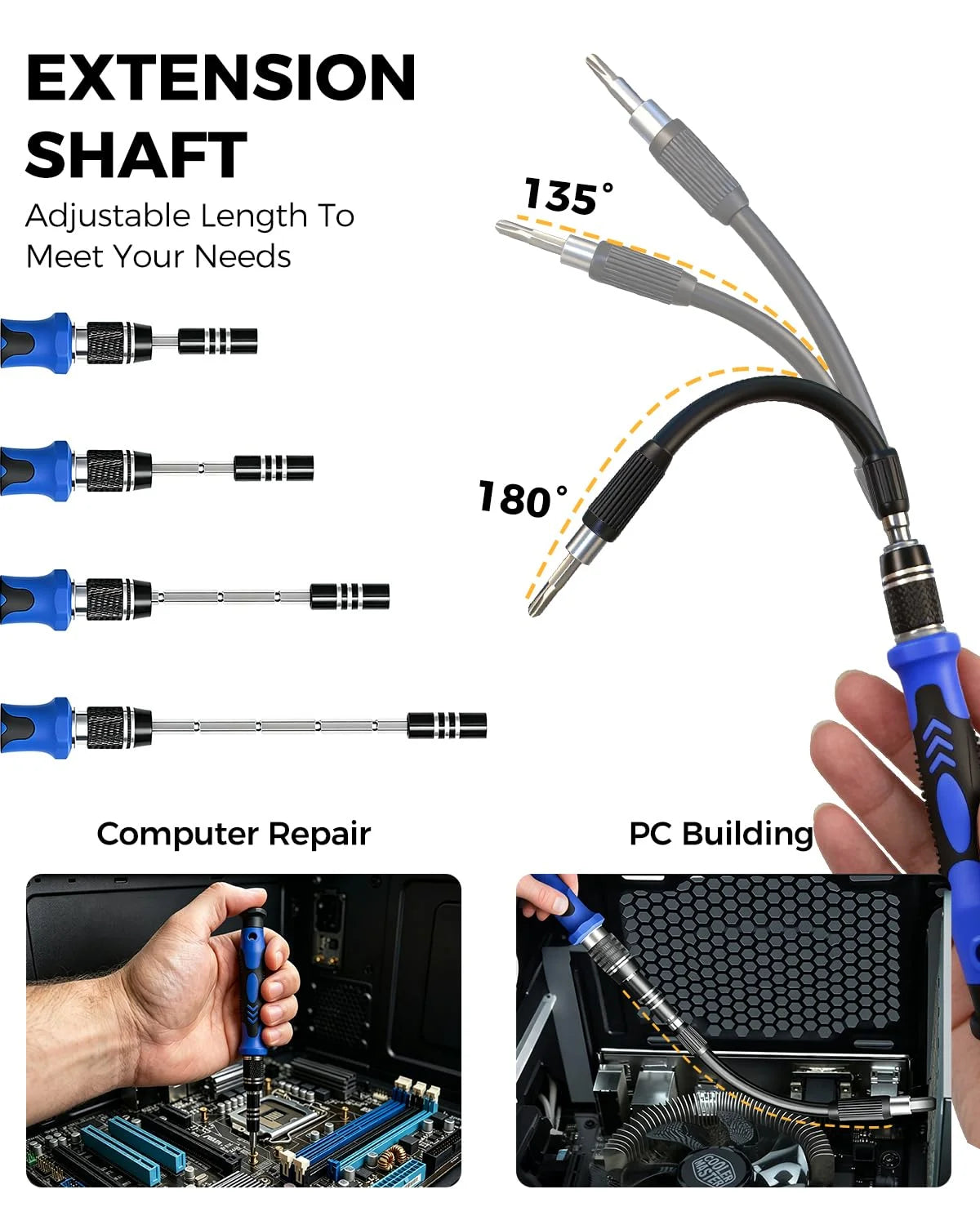 Galacok 140 in 1 Computer Tool Kit for Repair Assembly Preci
