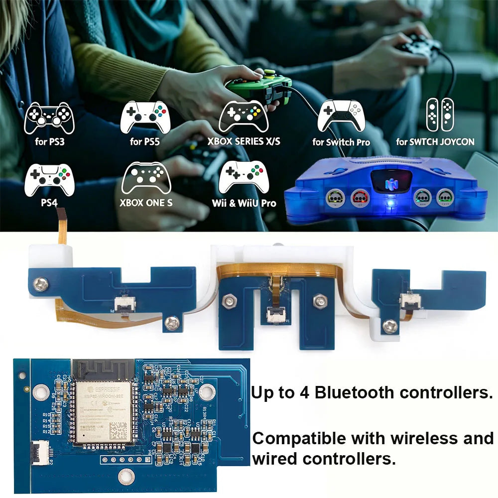 Hispeedido Newest For N64 Wireless Controller IBlueControlMo