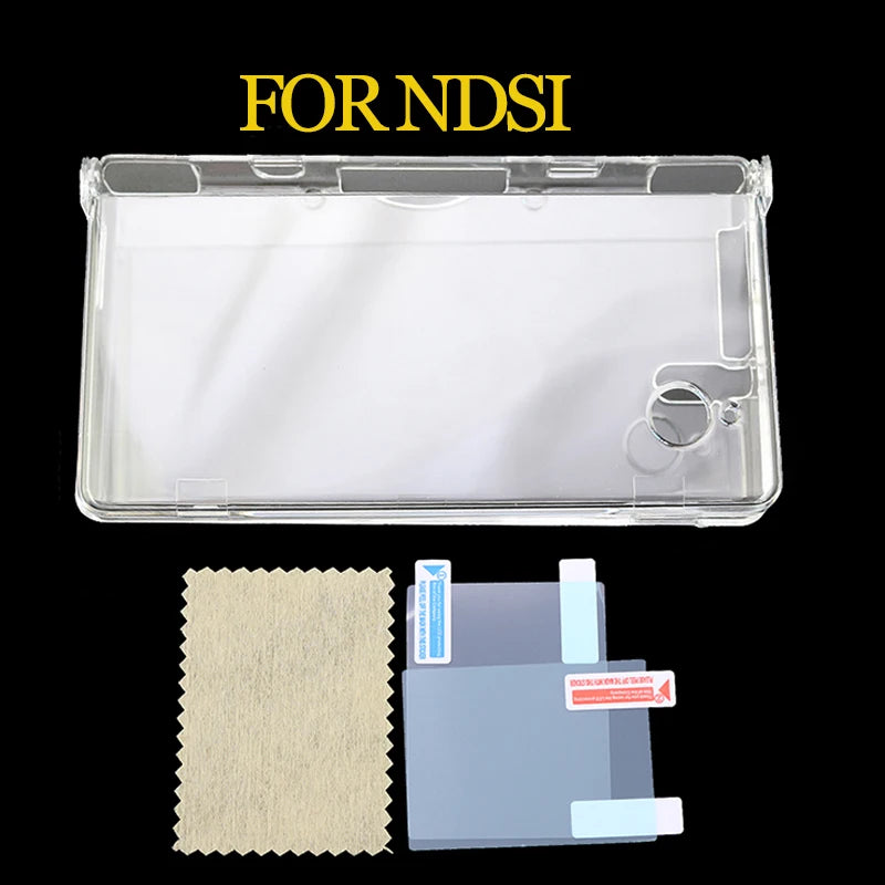 1Set Plastic Clear Crystal Shell Skin Case Cover For DSL NDS Lite NDSL For DSi NDSi XL LL Console W/ Screen Protective Film