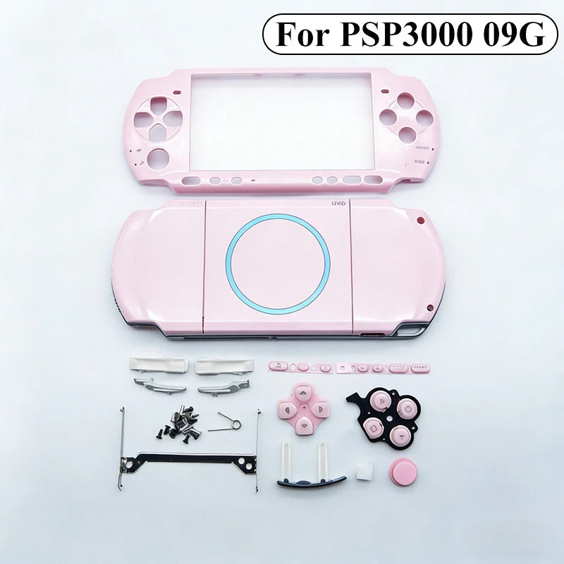 Full Housing Shell Case For Psp 3000 Psp3000 Console Replacement Protective Cover With Buttons Kit & Screws Accessory 7 Color