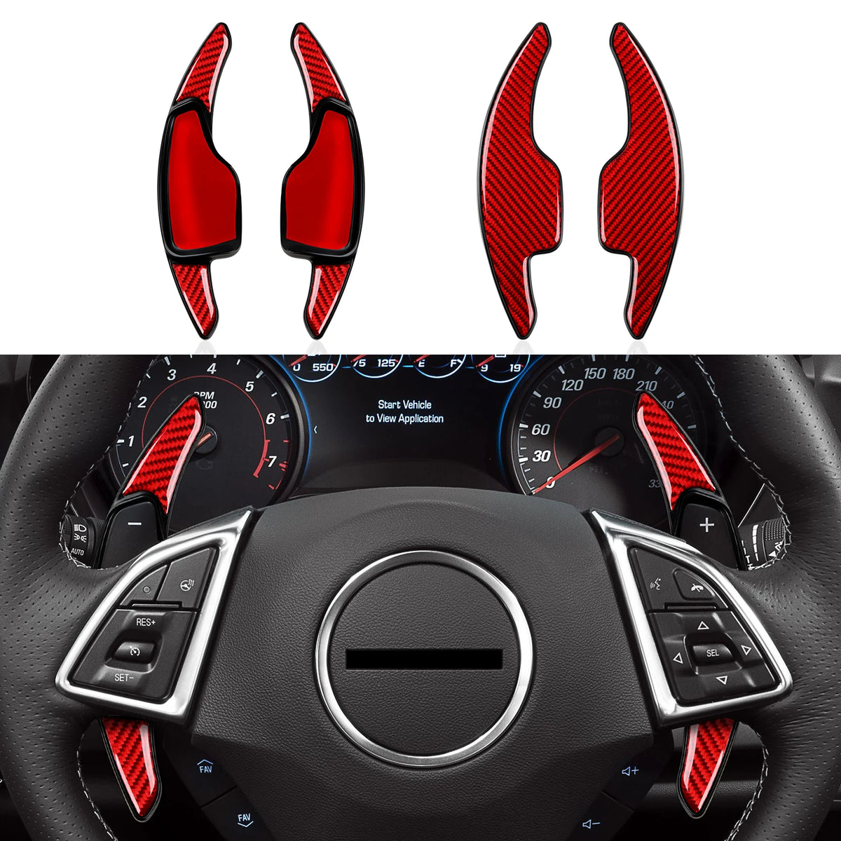 ABS Trim Car Steering Wheel Button Panel Cover Carbon Fiber Interior Sticker For Chevrolet Camaro ZL1 2016-2026 Accessories