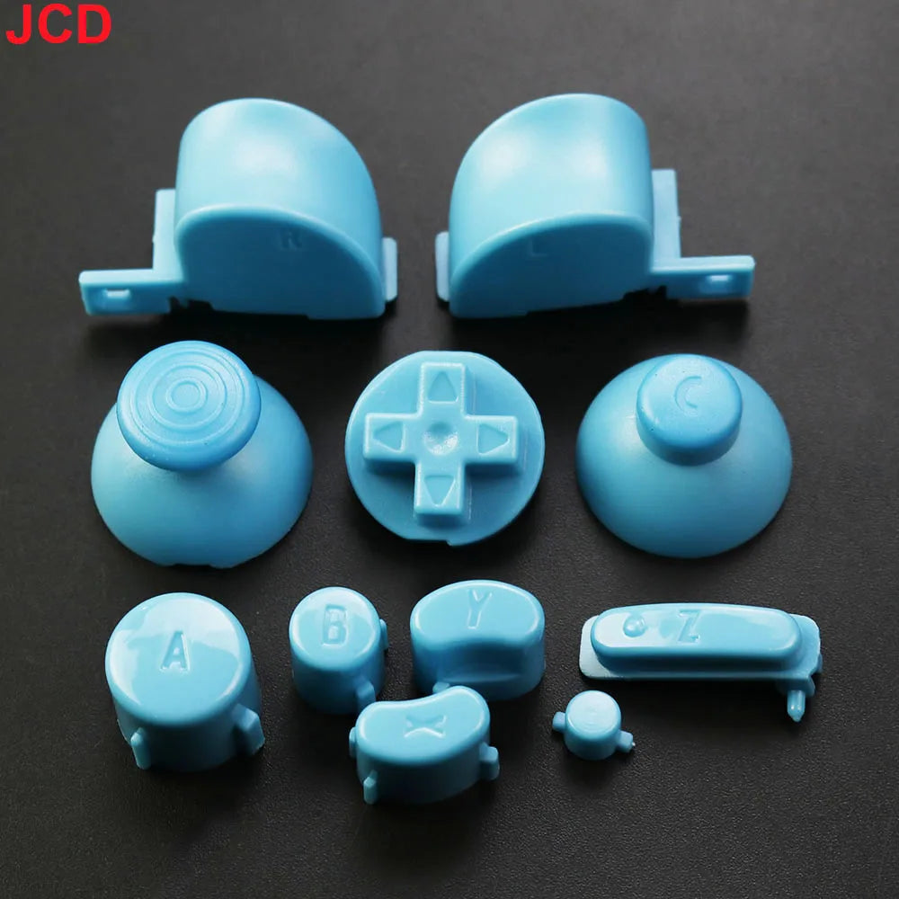 JCD 1Set Full Set L R ABXY Z Keypads Buttons With 3D Thumbsticks Caps For GameCube For NGC D Pads Power ON OFF Buttons Replace