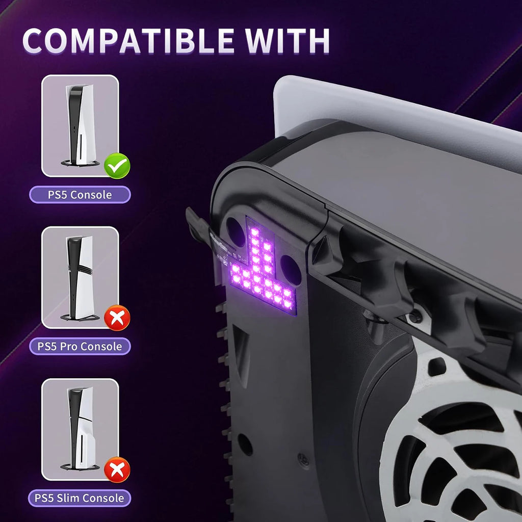 eXtremeRate RGB RAINBOW Logo LED Kit for PS5 Disc & Digital 