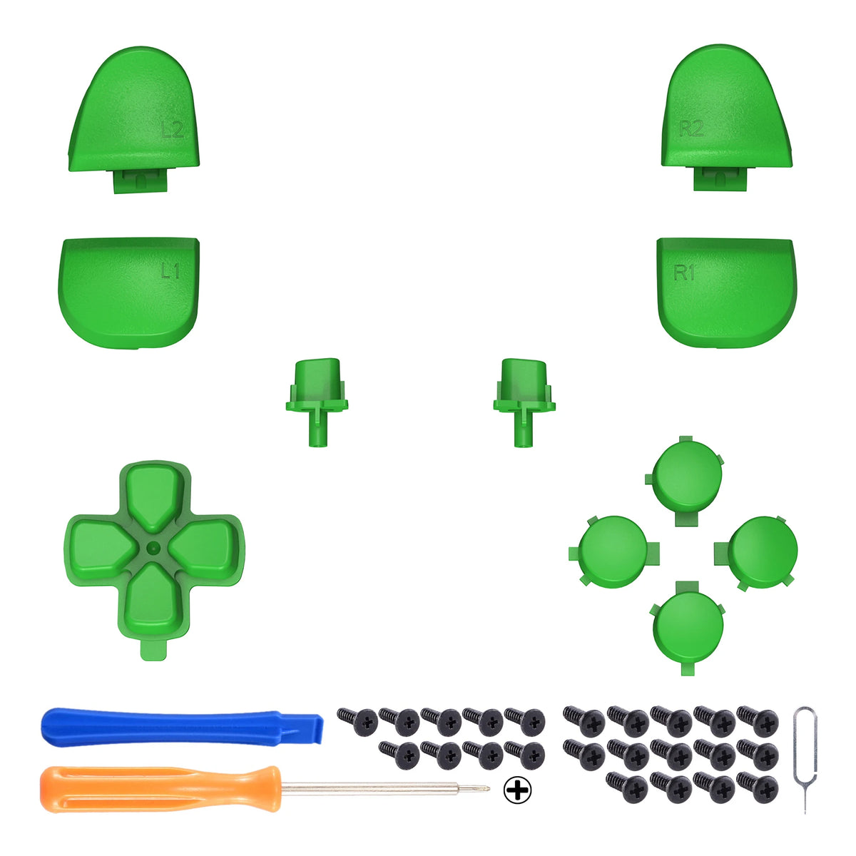 eXtremeRate Replacement D-pad R1 L1 R2 L2 Triggers Face Buttons Full Set Buttons For ps5 Controller BDM-030/040/050/060