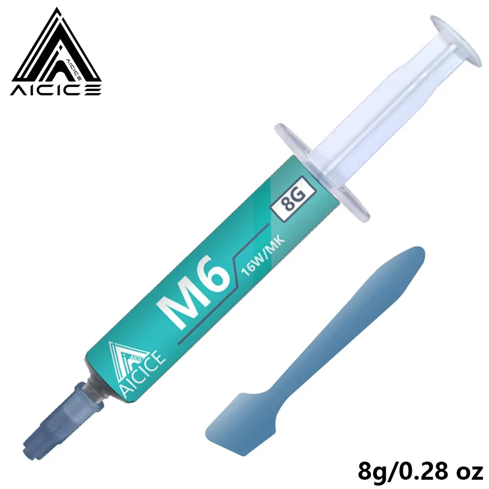 AICICE M6 16W/mK Thermal Grease High Performance Thermal Compound Non-Conductive CPU GPU Laptop Cooling Silicone Paste1.5/4/8g