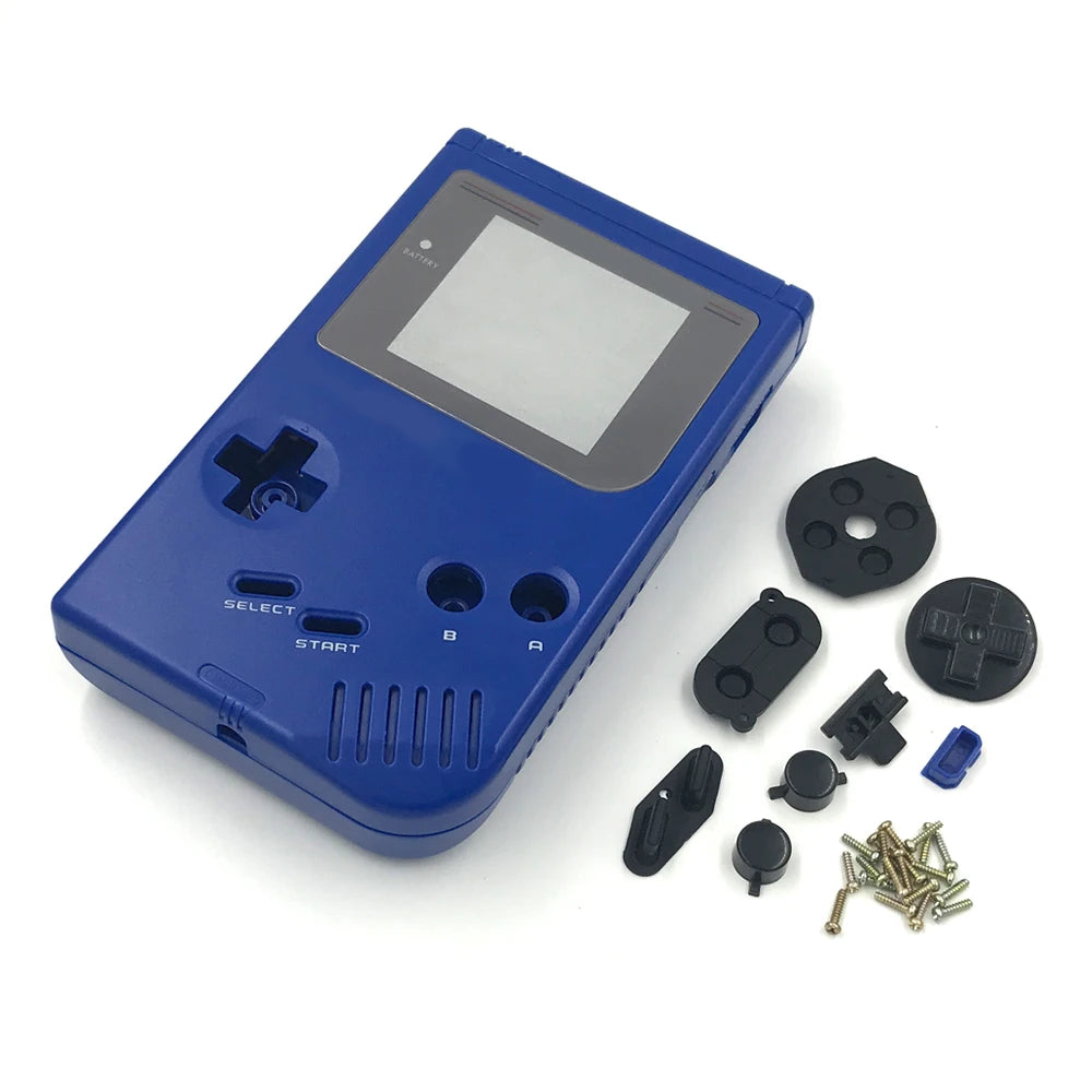 Full Shell Case for GameBoy Classic GB DMG Console Housing W/ Button Screw Rubber Pads Kits Replacement
