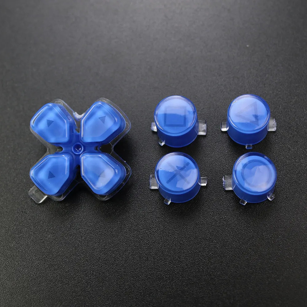 1Set For PS5 V1 V2 V3 Controller Gamepad Crystal Button A B X Y D Pad Cross Direction Function Key Replacement