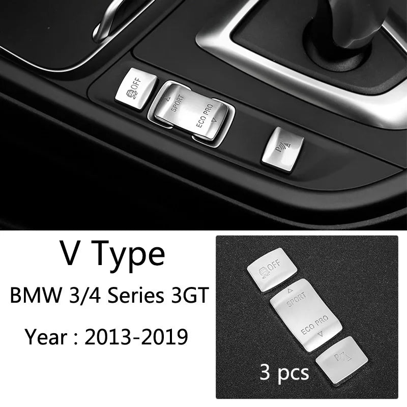 Chrome Car Styling CD Panel Switch Button Cover Sticker Trim For BMW 3 4 Series F30 F32 F34 F35 F36 320i 318i Inner Accessories
