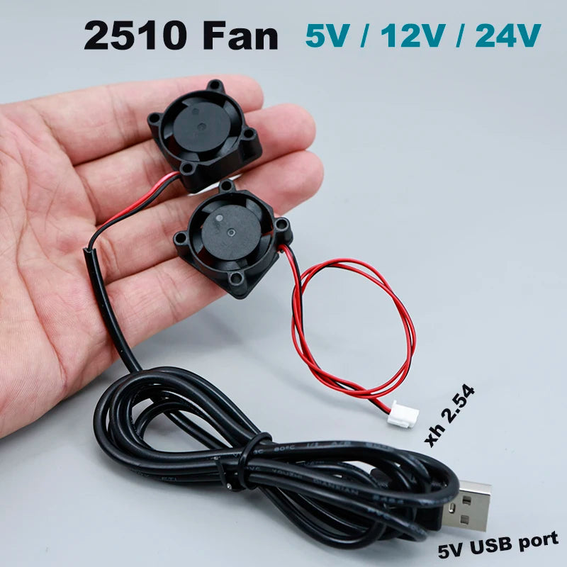2.5cm DC 5V USB Fan 2510 PC Computer Case Cooler 25mm Brushl