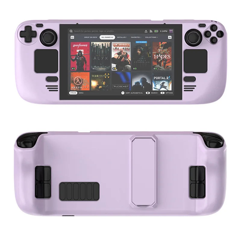 For Steam Deck LCD (2022) Steam Deck OLED (2023) Case with Kickstand Designed for Steam Deck Cases TPU and PC Protective Sle