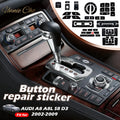 For Audi A8 D3 4E Interior Button Decals 2004 to 2009 For Au