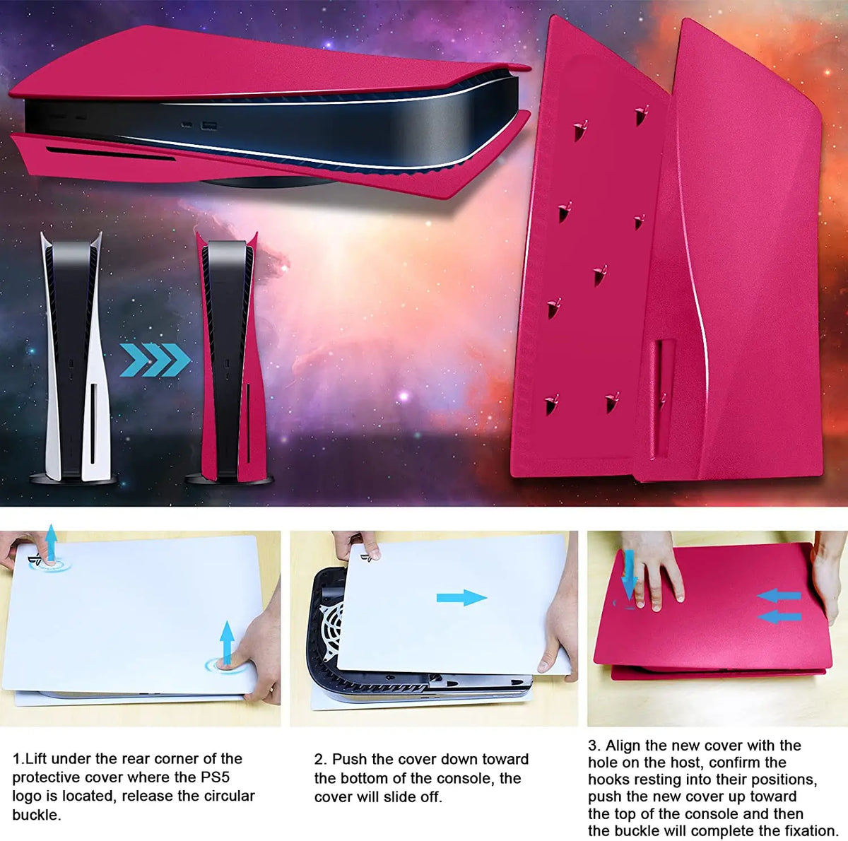 Console Cover Faceplate Compatible with PS5 Disc Edition Rep