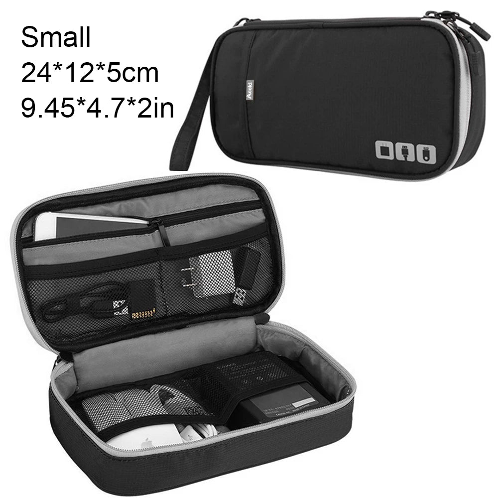 Portable Electronic Accessories Travel case Cable Organizer Bag Gadget Carry Bag for iPad Cables Power USB Flash Drive Charger