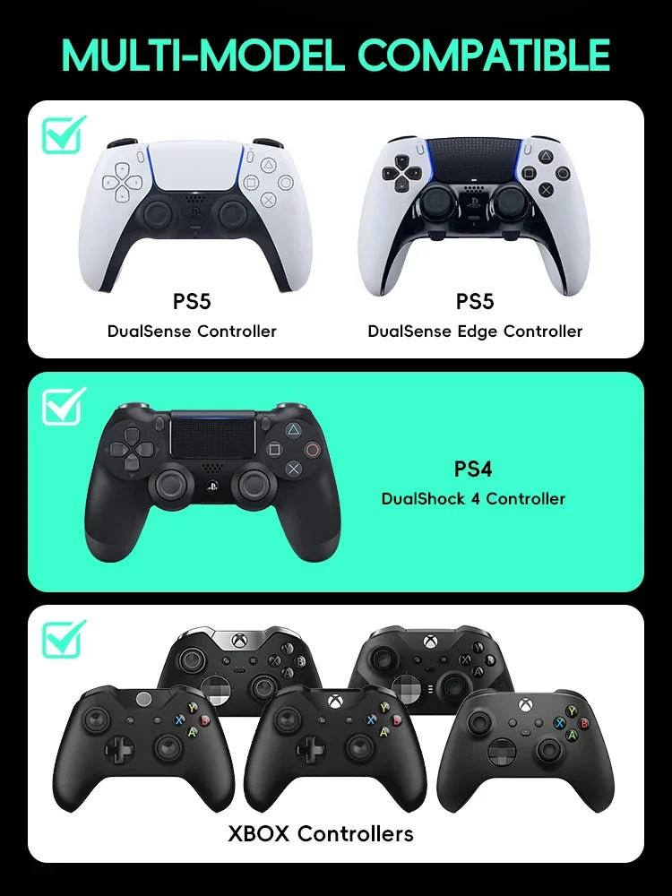 DATA FROG Metal Rocker Cap & Paddle Accessory Set for PS4 an